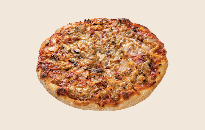 Pizza Redonda de Pulled Pork